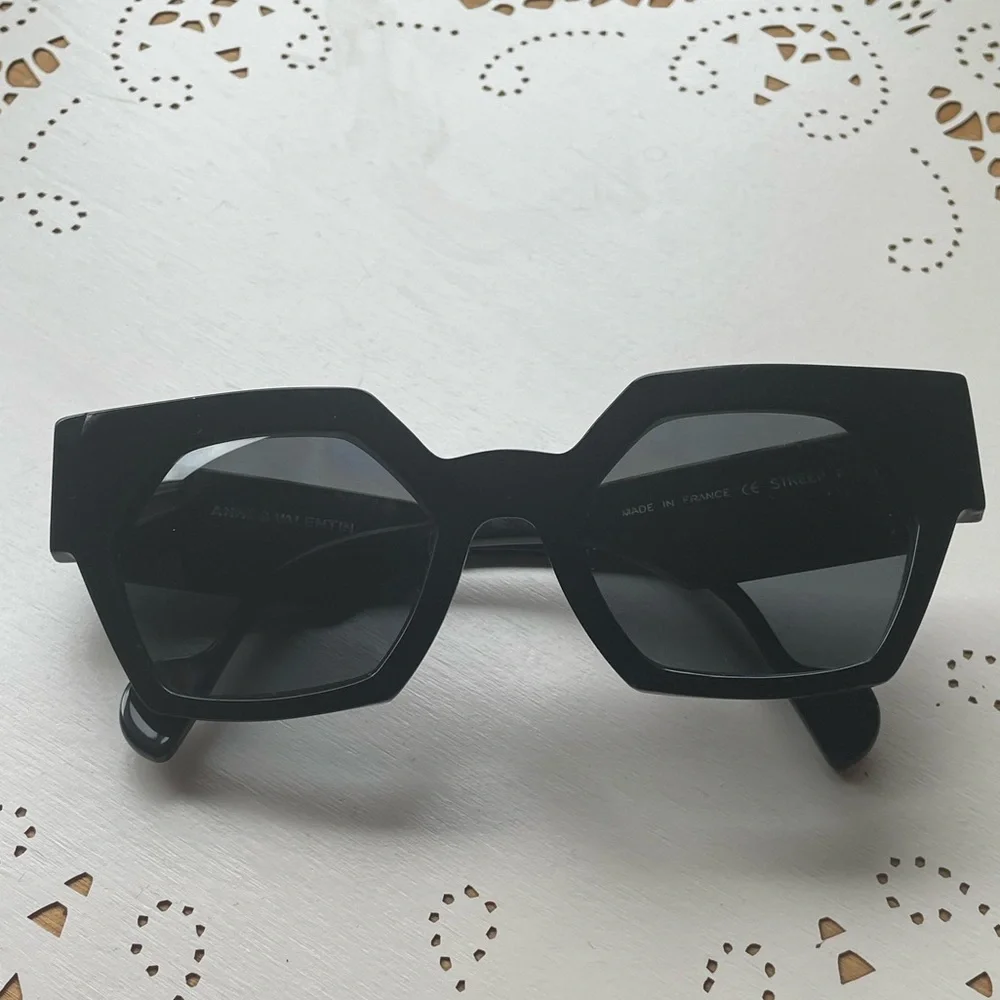 Anne et Valentine Black Sunglasses "Streep" Made in France Luxury Eyewear - Picture 8 of 17